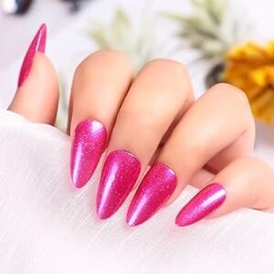 Pink Cats Eye Nail Set
